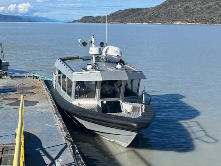 Boat transportation while hunting in Greenland